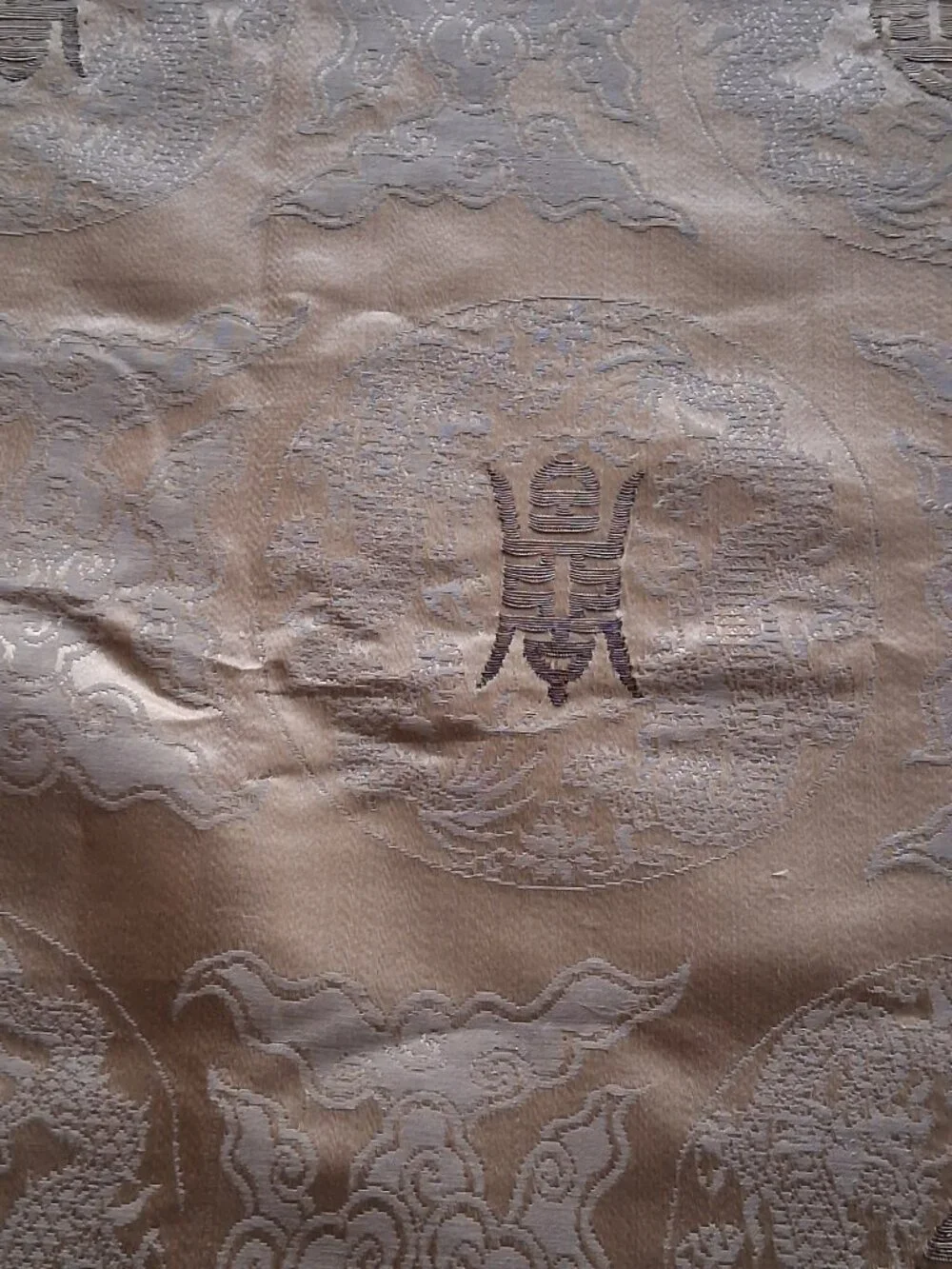 Vintage Chinese Silk Brocade Panel • 2.5 Yards x 30”